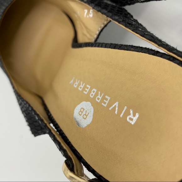 Riverberry black vegan leather snake slingback - Picture 5 of 7